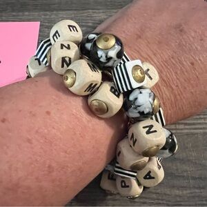 Lenora Dame Chunky Alphabet Bracelet ABC Charm